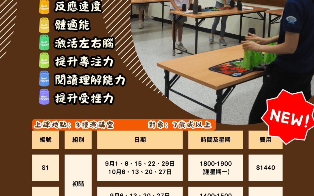 競技疊杯班 導師 中國香港競技疊杯總會專業教練 (2025年9至10月）